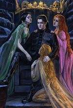 I am Dracula With My Three Beautiful Vampire Brides