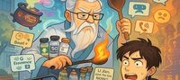 Elder Grandpa Bound to a Smartphone